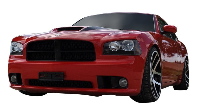 Red Dodge Charger front view