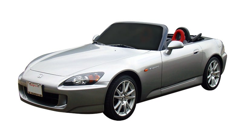 Silver S2000 convertible front view