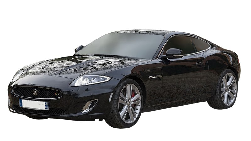 Black F-Type Jaguar front view