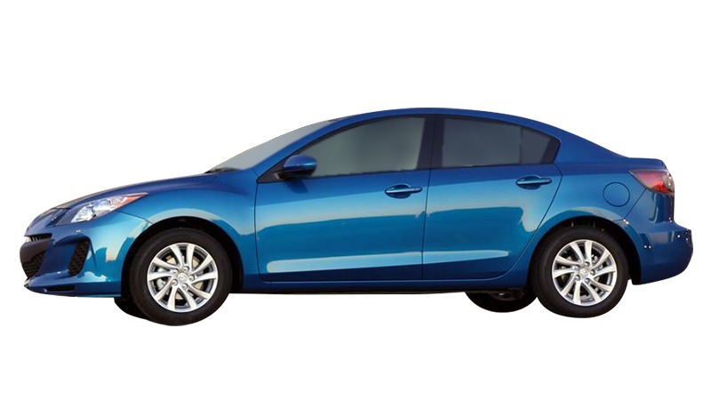 Blue Mazda3 Sedan