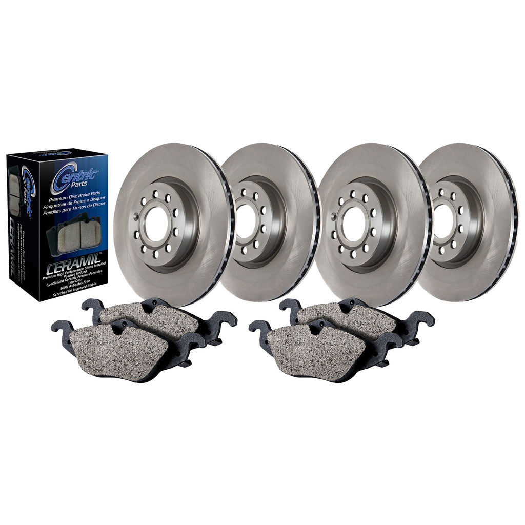 Centric 905.20021 - Select Axle Pack Disc Brake Upgrade Kit - Rotor and Pad, 4-Wheel Set
