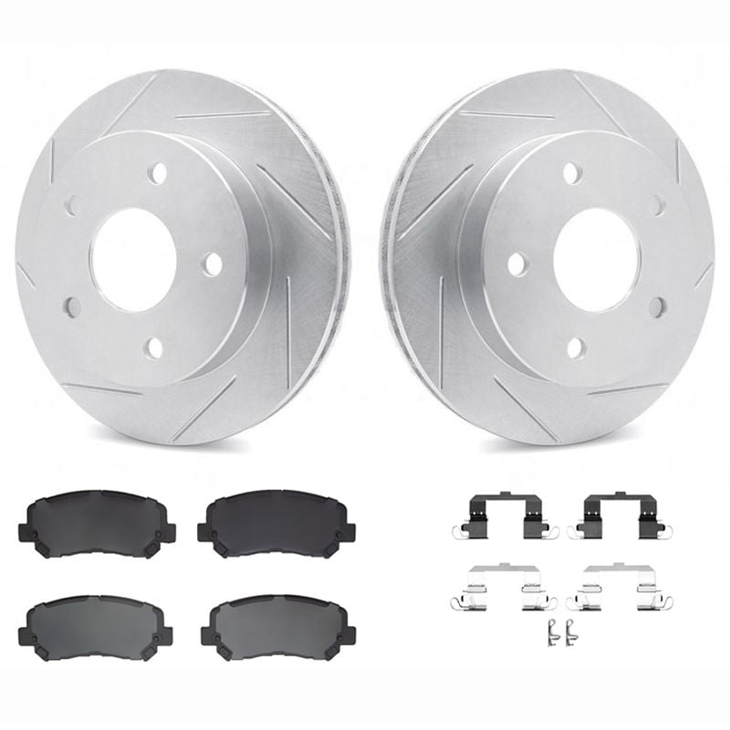Dynamic Friction 2412-42064 - Brake Kit - Sport Coated Slotted Rotors and Ultimate Truck Brake Pads