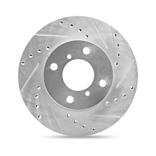 Dynamic Friction 631-02085D - Drilled and Slotted Silver Zinc Brake Rotor