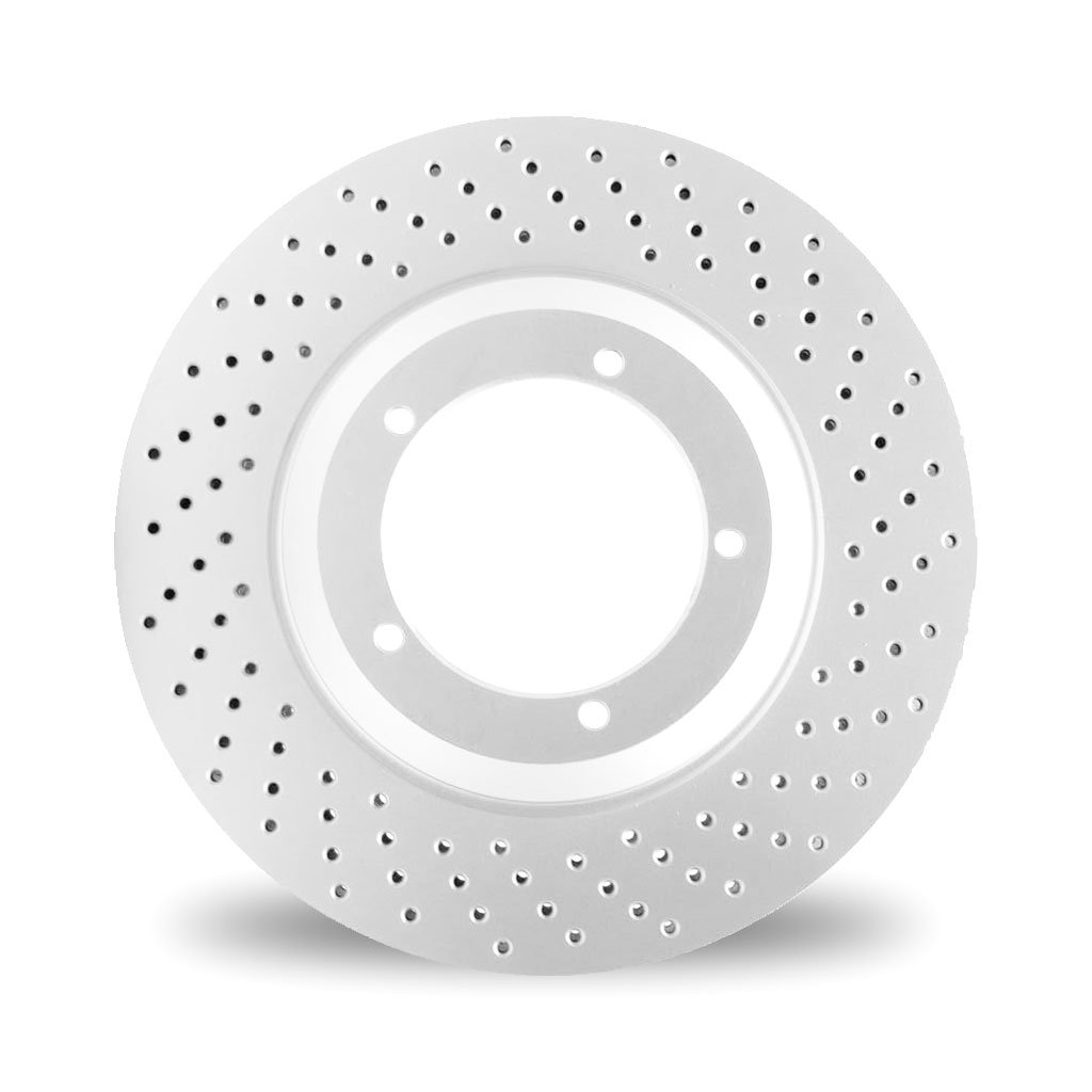 Dynamic Friction 820-03000L - Drilled Coated Carbon Alloy Brake Rotor