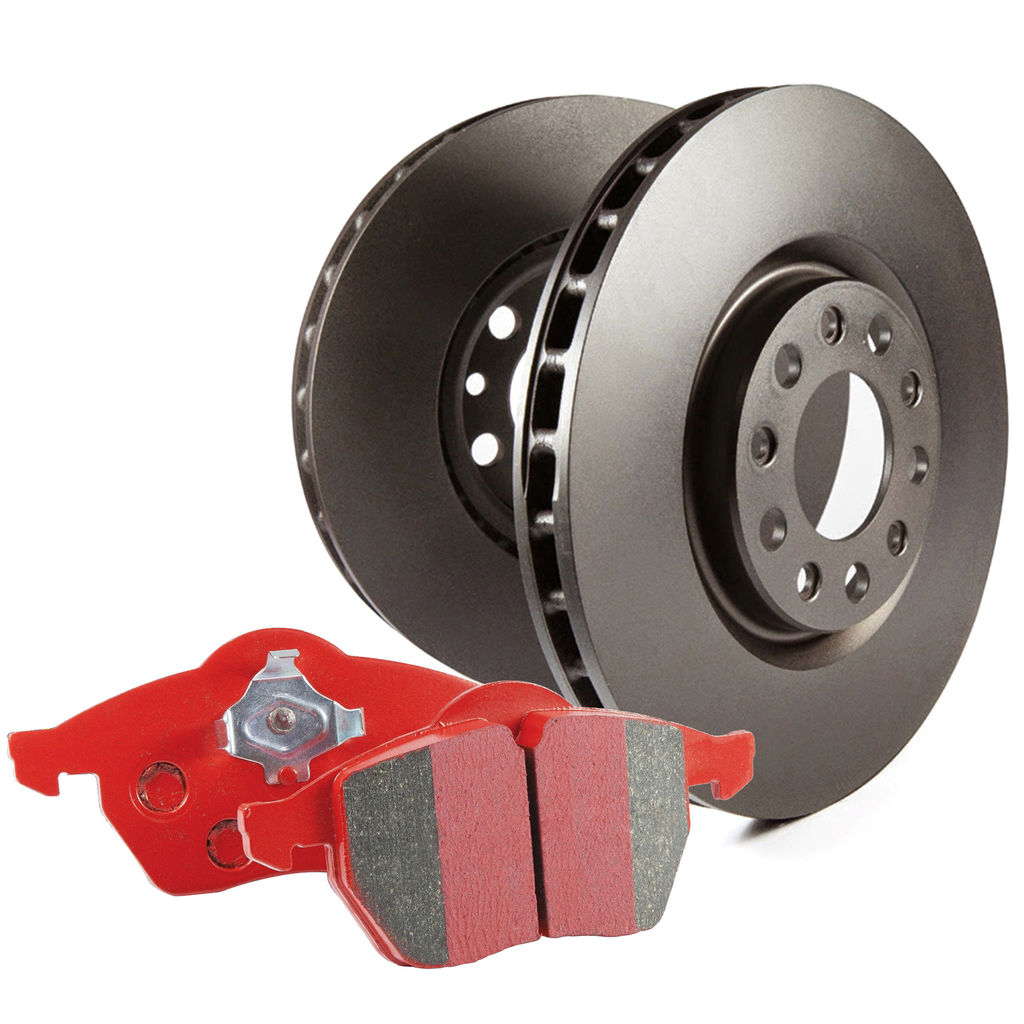 EBC Brakes S12KF1082 - S12 Redstuff Disc Brake Pad Set and RK Smooth Disc Brake Rotors Kit, 2-Wheel Set