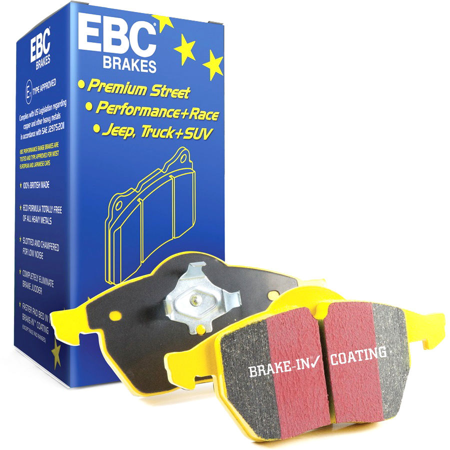 EBC Brakes S13KF1008 - S13 Yellowstuff Disc Brake Pad Set and RK Smooth Disc Brake Rotors, 2-Wheel Set