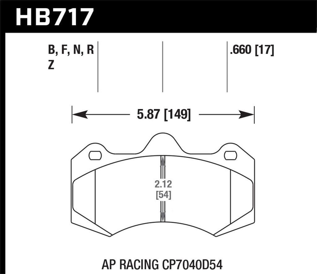 Hawk Performance HB717N.660 - HP Plus Brake Pads, 2 Wheel Set