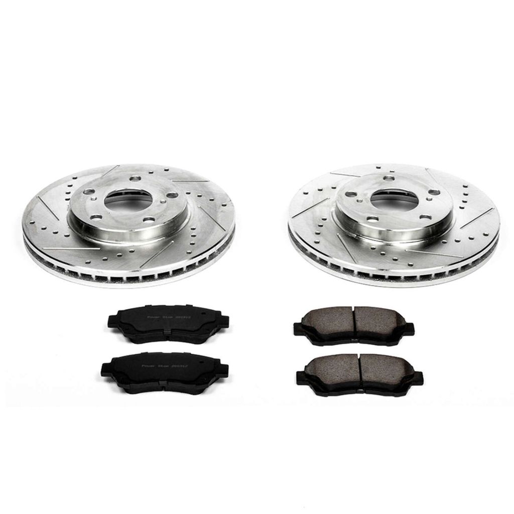 PowerStop K1054 - Z23 Drilled and Slotted Brake Rotors and Pads Kit