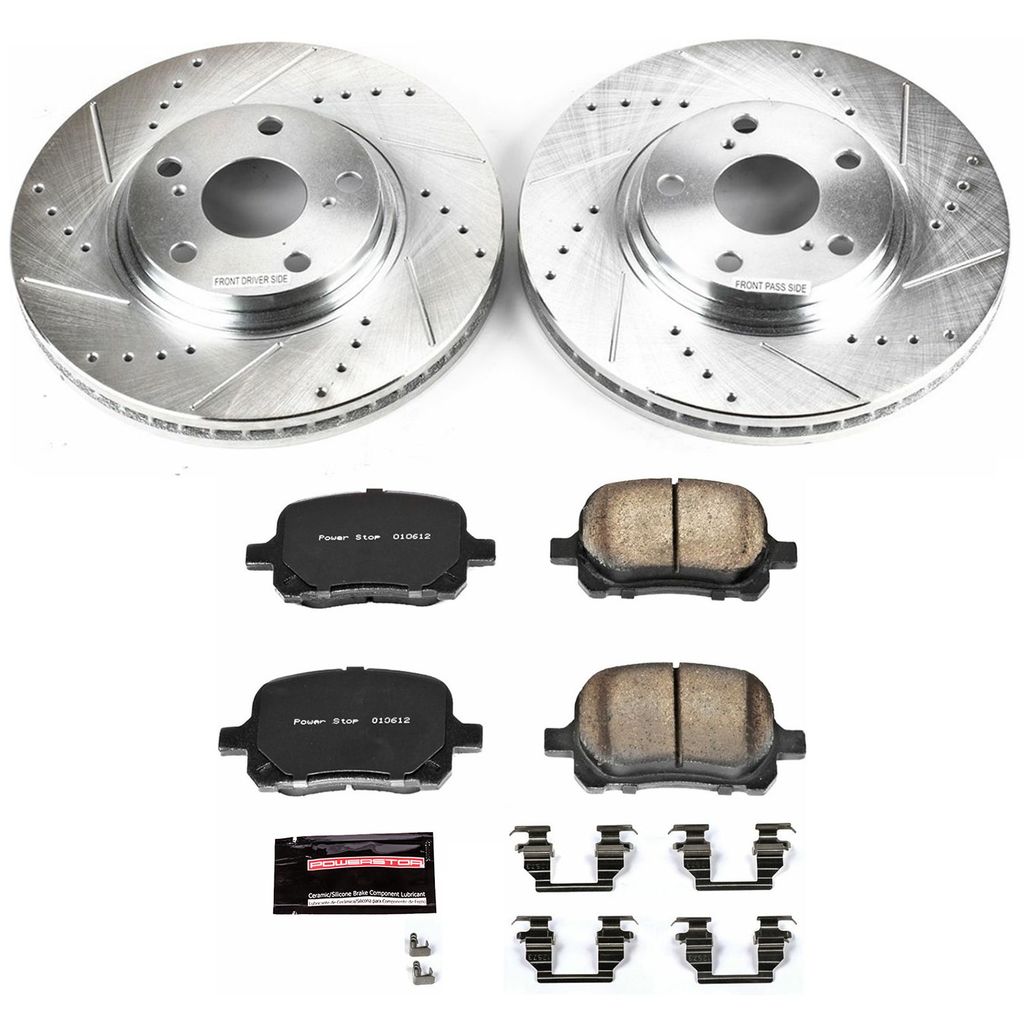 PowerStop K1135 - Z23 Drilled and Slotted Brake Rotors and Pads Kit