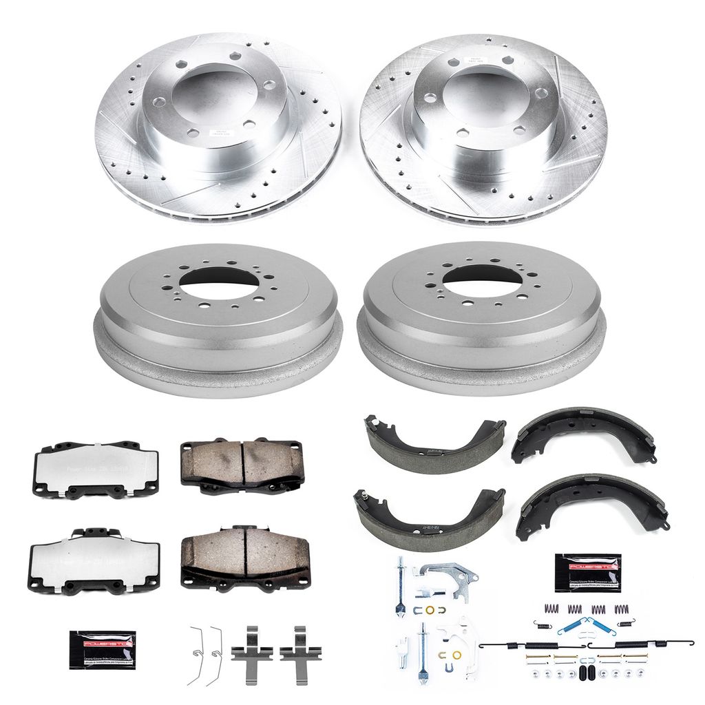PowerStop K15096DK-36 - Z36 Drilled and Slotted Truck and Tow Brake Pad, Rotor, Drum, and Shoe Kit