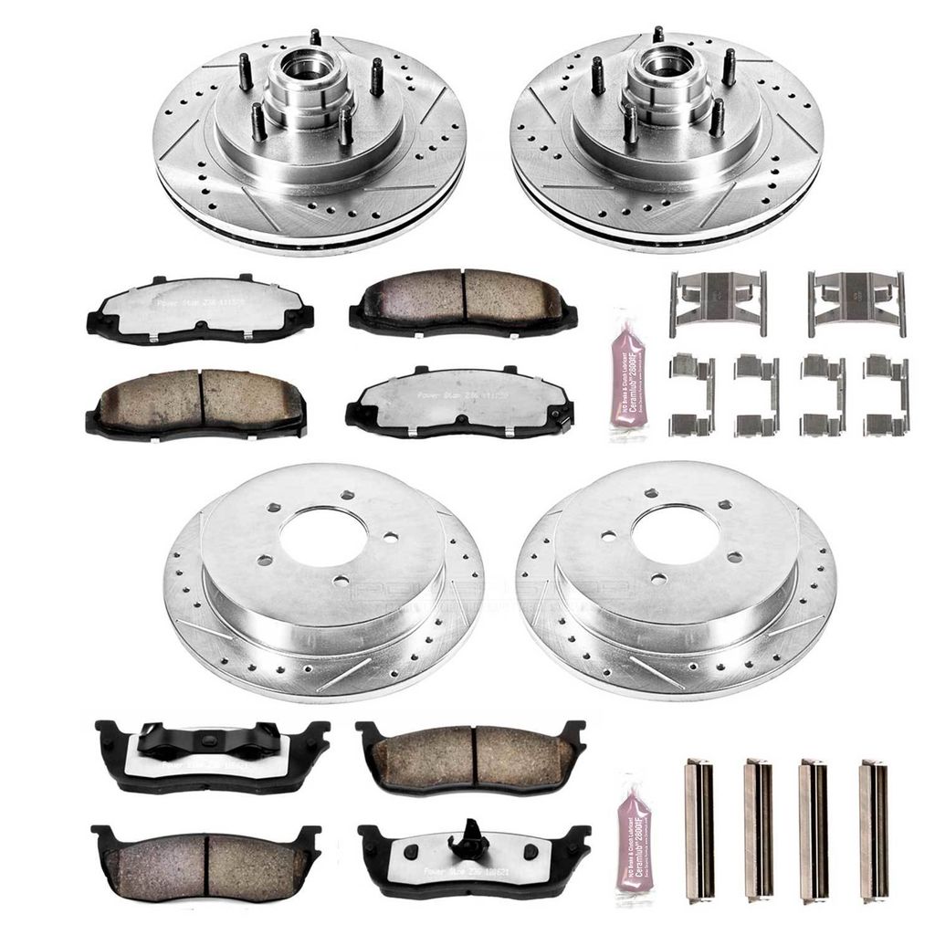 PowerStop K1864-36 - Z36 Drilled and Slotted Truck and Tow Brake Rotors and Pads Kit