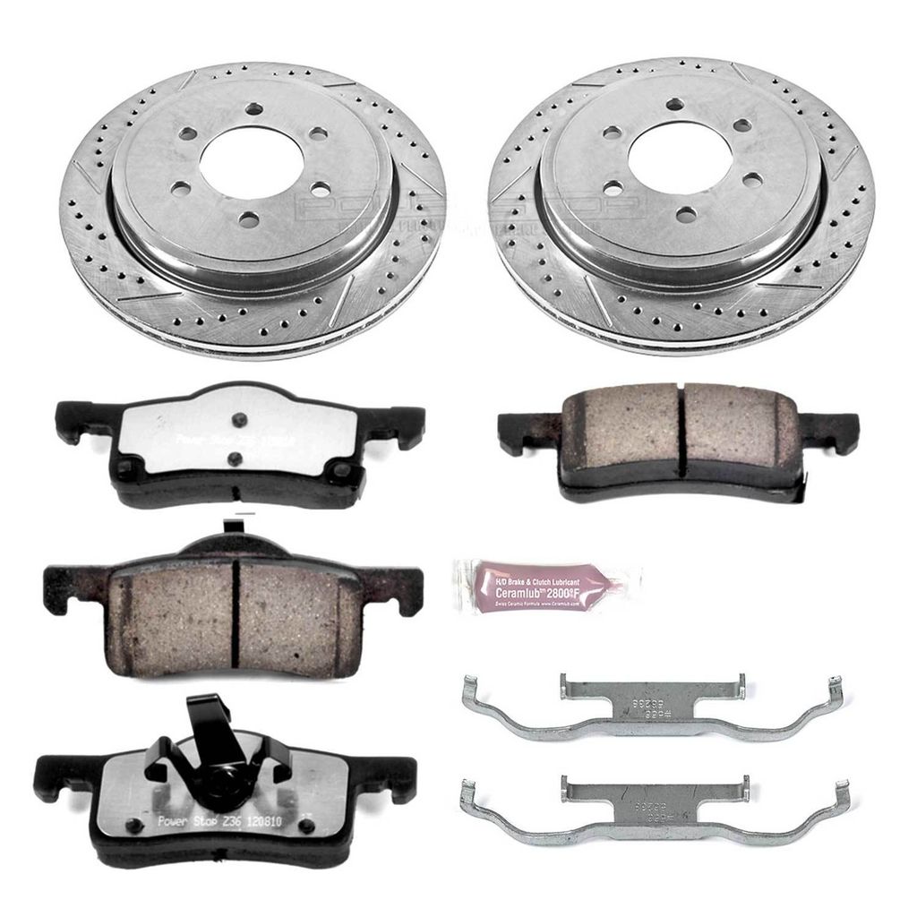 PowerStop K1935-36 - Z36 Drilled and Slotted Truck and Tow Brake Rotors and Pads Kit