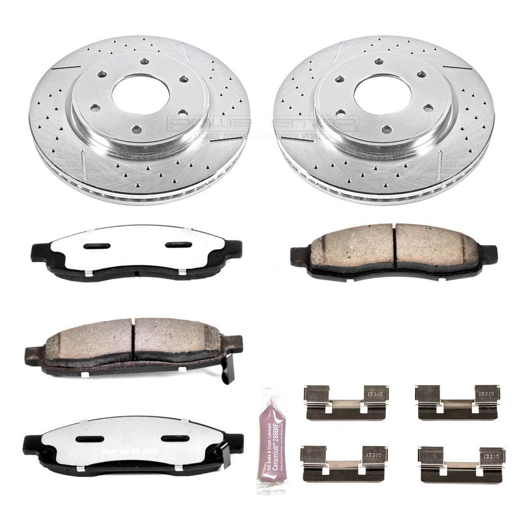 PowerStop K211-36 - Z36 Drilled and Slotted Truck and Tow Brake Rotors and Pads Kit