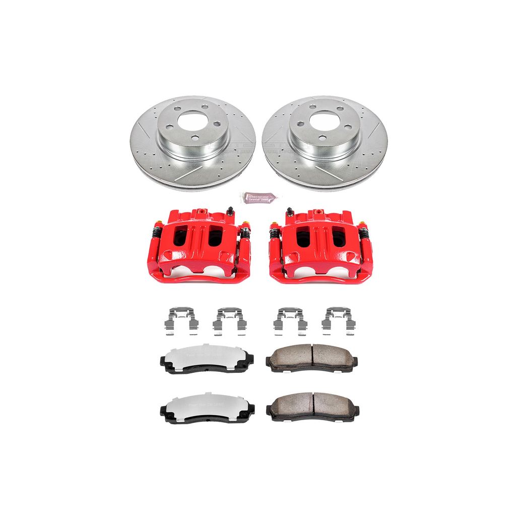 PowerStop KC1923A-36 - Z36 Drilled and Slotted Truck and Tow Brake Pad, Rotor, and Caliper Kit