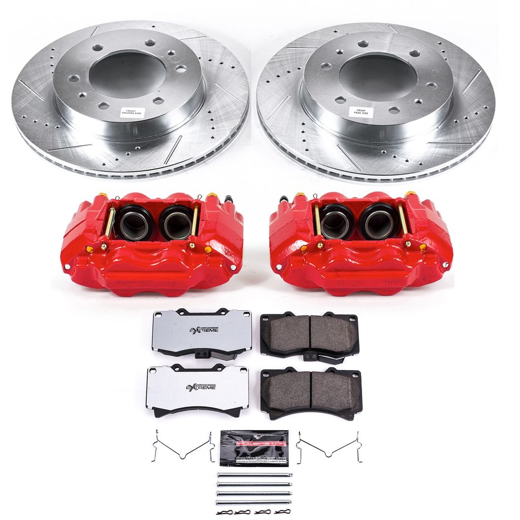 Z36 Drilled and Slotted Truck and Tow Brake Pad, Rotor, and Caliper Kit