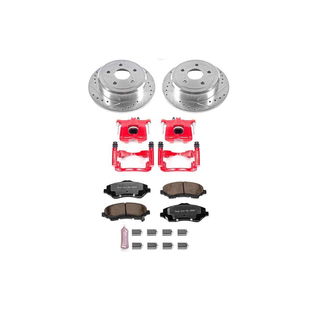 PowerStop KC3090-36 - Z36 Drilled and Slotted Truck and Tow Brake Pad, Rotor, and Caliper Kit