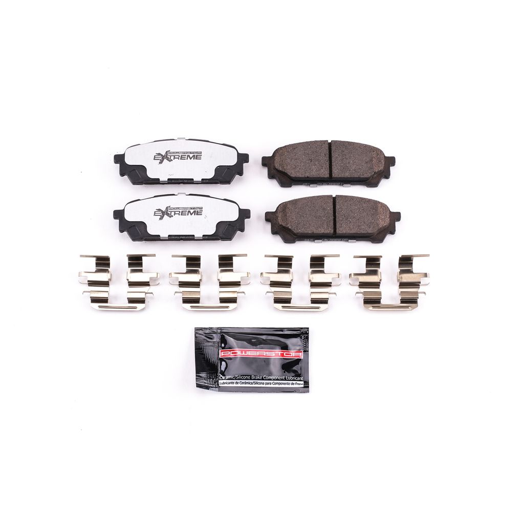 PowerStop Z26-1004 - Z26 Street Performance Carbon Fiber Ceramic Brake Pads with Hardware
