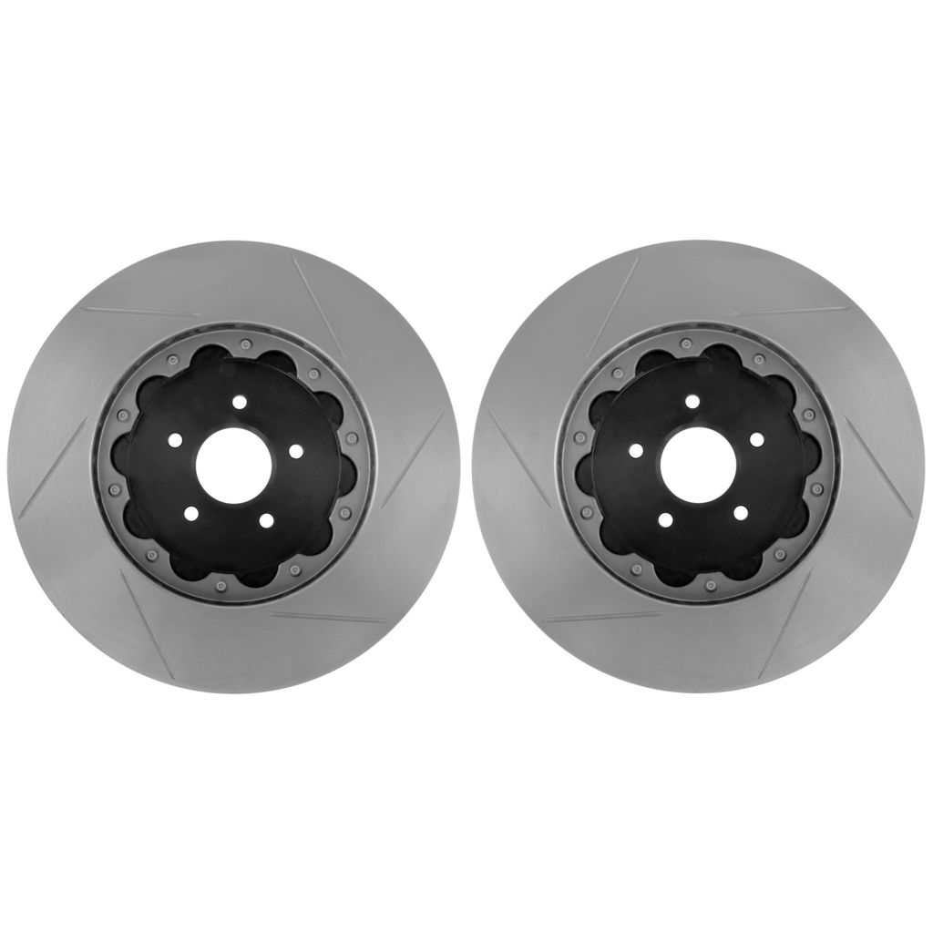 Stoptech 81.625.9931 - 2 Piece Aero Brake Rotor and Hat Pair, Slotted Zinc Coated