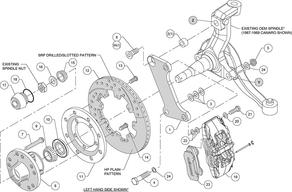 Wilwood 140-10510 - Forged Dynapro 6 Big Brake Brake Kit (Hub)