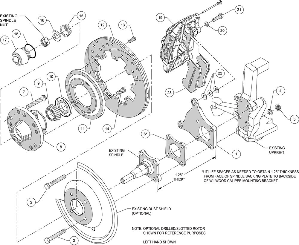Wilwood 140-13554-R - Forged Dynapro 6 Big Brake Brake Kit (Hub)