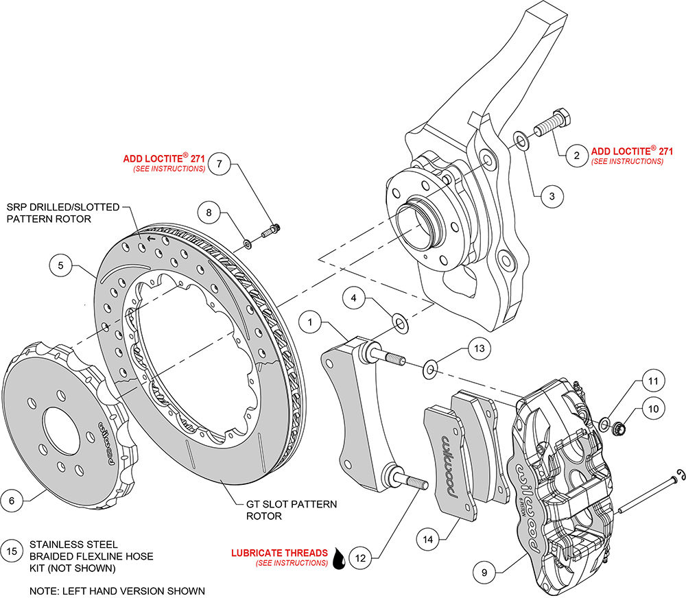 Wilwood 140-14584-R - AERO6 Big Brake Brake Kit