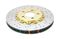 DBA DBA5069GLDXS - Drilled and Slotted 5000 XS Gold 2 Piece Brake Rotor with Kangaroo Paw Vanes