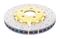 DBA DBA52113GLDXS - Drilled and Slotted 5000 XS Gold 2 Piece Brake Rotor with Kangaroo Paw Vanes