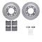 Dynamic Friction 7512-02005 - Brake Kit - Silver Zinc Coated Drilled and Slotted Rotors and 5000 Brake Pads with Hardware