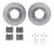 Dynamic Friction 7512-02002 - Brake Kit - Silver Zinc Coated Drilled and Slotted Rotors and 5000 Brake Pads with Hardware