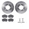 Dynamic Friction 7512-02008 - Brake Kit - Silver Zinc Coated Drilled and Slotted Rotors and 5000 Brake Pads with Hardware