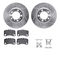 Dynamic Friction 7512-02031 - Brake Kit - Silver Zinc Coated Drilled and Slotted Rotors and 5000 Brake Pads with Hardware