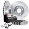 Dynamic Friction 7512-01001 - Brake Kit - Silver Zinc Coated Drilled and Slotted Rotors and 5000 Brake Pads with Hardware