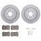 Dynamic Friction 2712-03010 - Brake Kit - Geoperformance Coated Drilled and Slotted Brake Rotor and Active Performance 309 Brake Pads