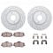 Dynamic Friction 2712-03016 - Brake Kit - Geoperformance Coated Drilled and Slotted Brake Rotor and Active Performance 309 Brake Pads