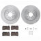 Dynamic Friction 2712-11017 - Brake Kit - Geoperformance Coated Drilled and Slotted Brake Rotor and Active Performance 309 Brake Pads