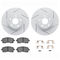 Dynamic Friction 2712-13006 - Brake Kit - Slotted Coated Carbon Alloy Brake Rotor and Active Performance 309 Brake Pads