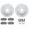 Dynamic Friction 2712-13007 - Brake Kit - Slotted Coated Carbon Alloy Brake Rotor and Active Performance 309 Brake Pads