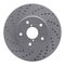 Dynamic Friction 2712-13055 - Brake Kit - Drilled Coated Carbon Alloy Brake Rotor and Active Performance 309 Brake Pads