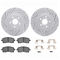 Dynamic Friction 2712-13067 - Brake Kit - Geoperformance Coated Drilled and Slotted Brake Rotor and Active Performance 309 Brake Pads