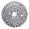Dynamic Friction 2712-13083 - Brake Kit - Geoperformance Coated Drilled and Slotted Brake Rotor and Active Performance 309 Brake Pads