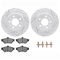 Dynamic Friction 2512-56000 - Brake Kit - Coated Drilled and Slotted Brake Rotors and 5000 Advanced Brake Pads with Hardware