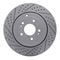 Dynamic Friction 2512-03045 - Brake Kit - Coated Drilled and Slotted Brake Rotors and 5000 Advanced Brake Pads with Hardware