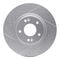 Dynamic Friction 2512-03084 - Brake Kit - Coated Drilled and Slotted Brake Rotors and 5000 Advanced Brake Pads with Hardware
